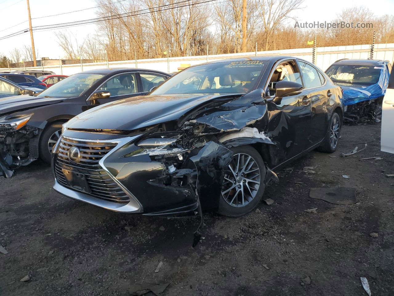 2016 Lexus Es 350 Black vin: 58ABK1GG9GU028835