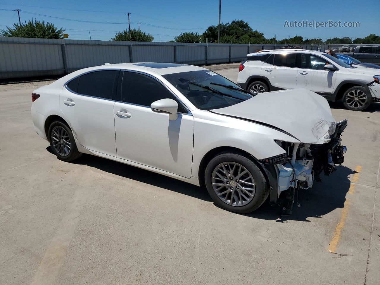 2018 Lexus Es 350 White vin: 58ABK1GG9JU084877