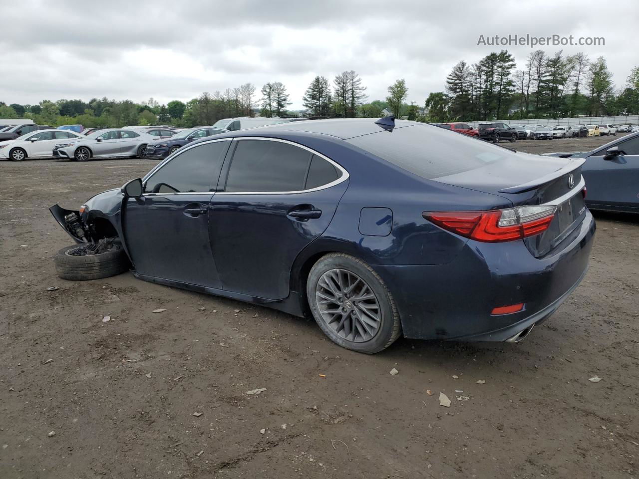 2018 Lexus Es 350 Blue vin: 58ABK1GG9JU106554