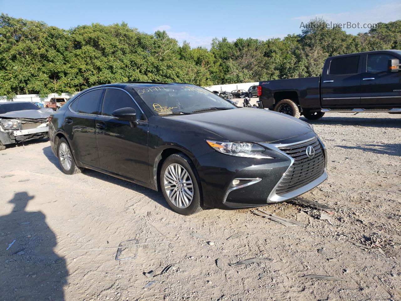 2016 Lexus Es 350 Black vin: 58ABK1GGXGU001711