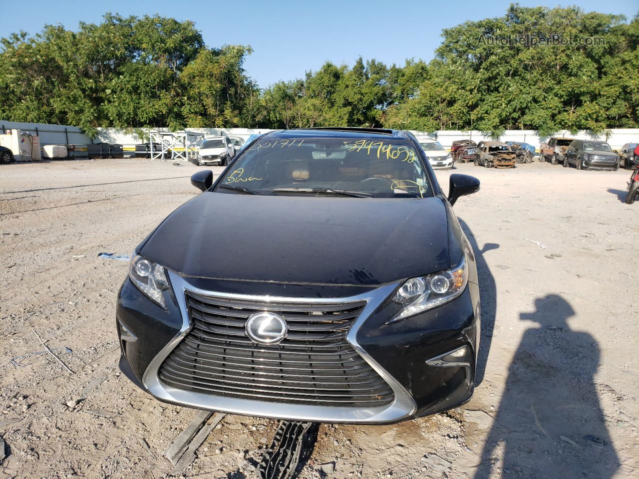 2016 Lexus Es 350 Black vin: 58ABK1GGXGU001711