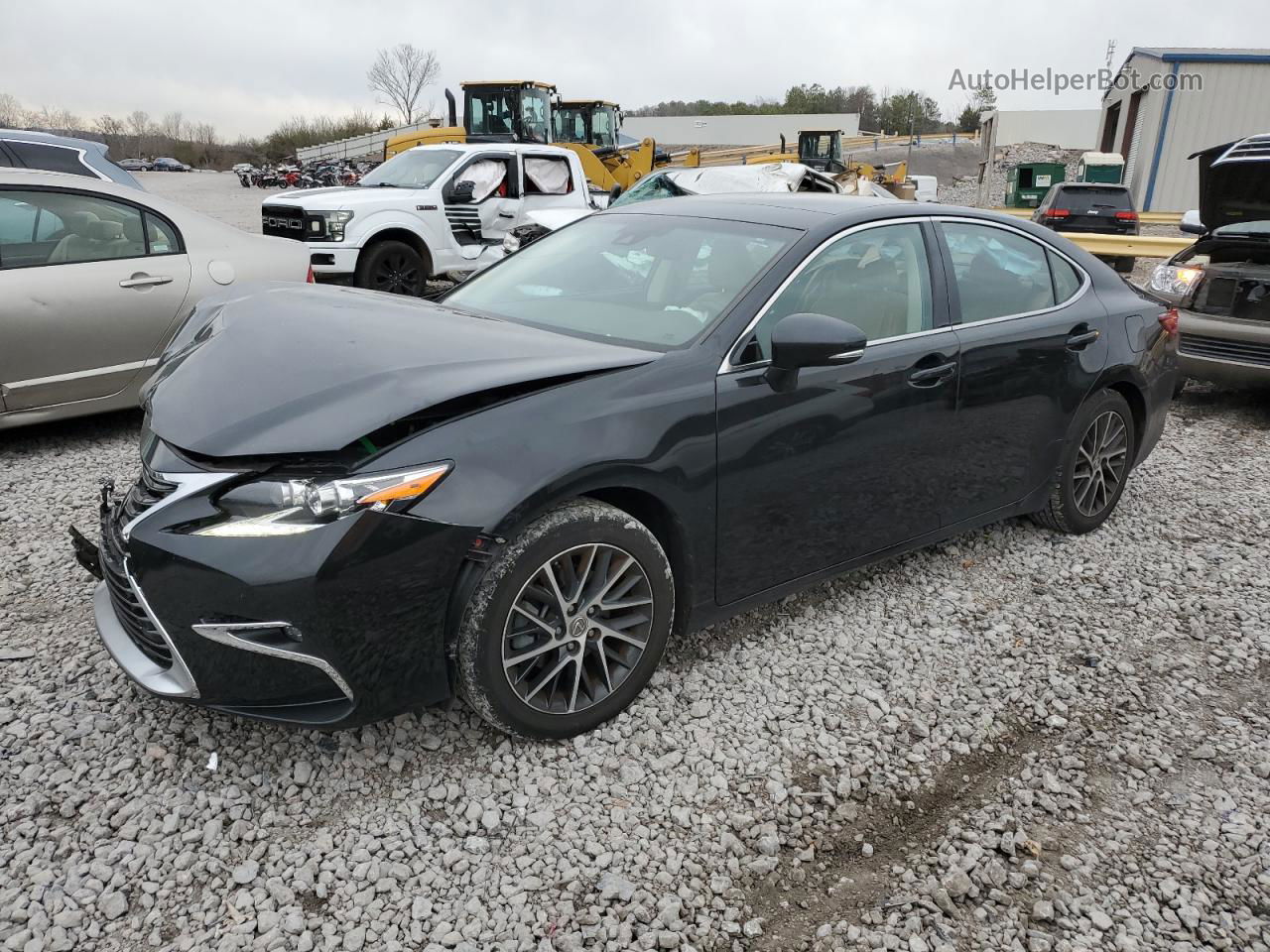 2017 Lexus Es 350 Черный vin: 58ABK1GGXHU038436