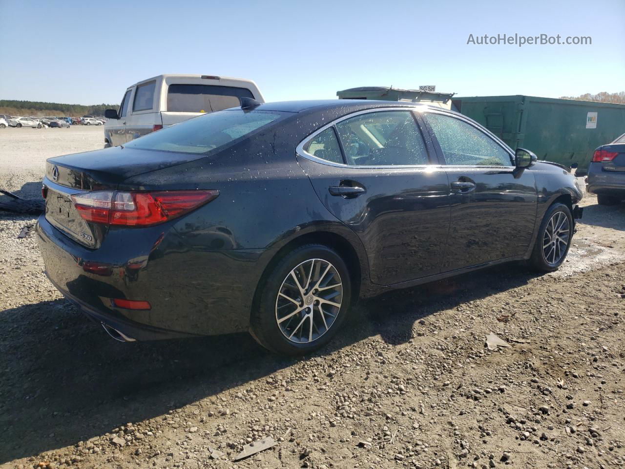 2017 Lexus Es 350 Black vin: 58ABK1GGXHU043068