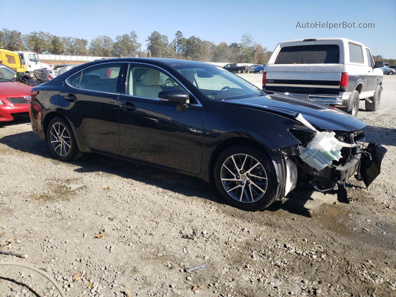 2017 Lexus Es 350 Black vin: 58ABK1GGXHU043068