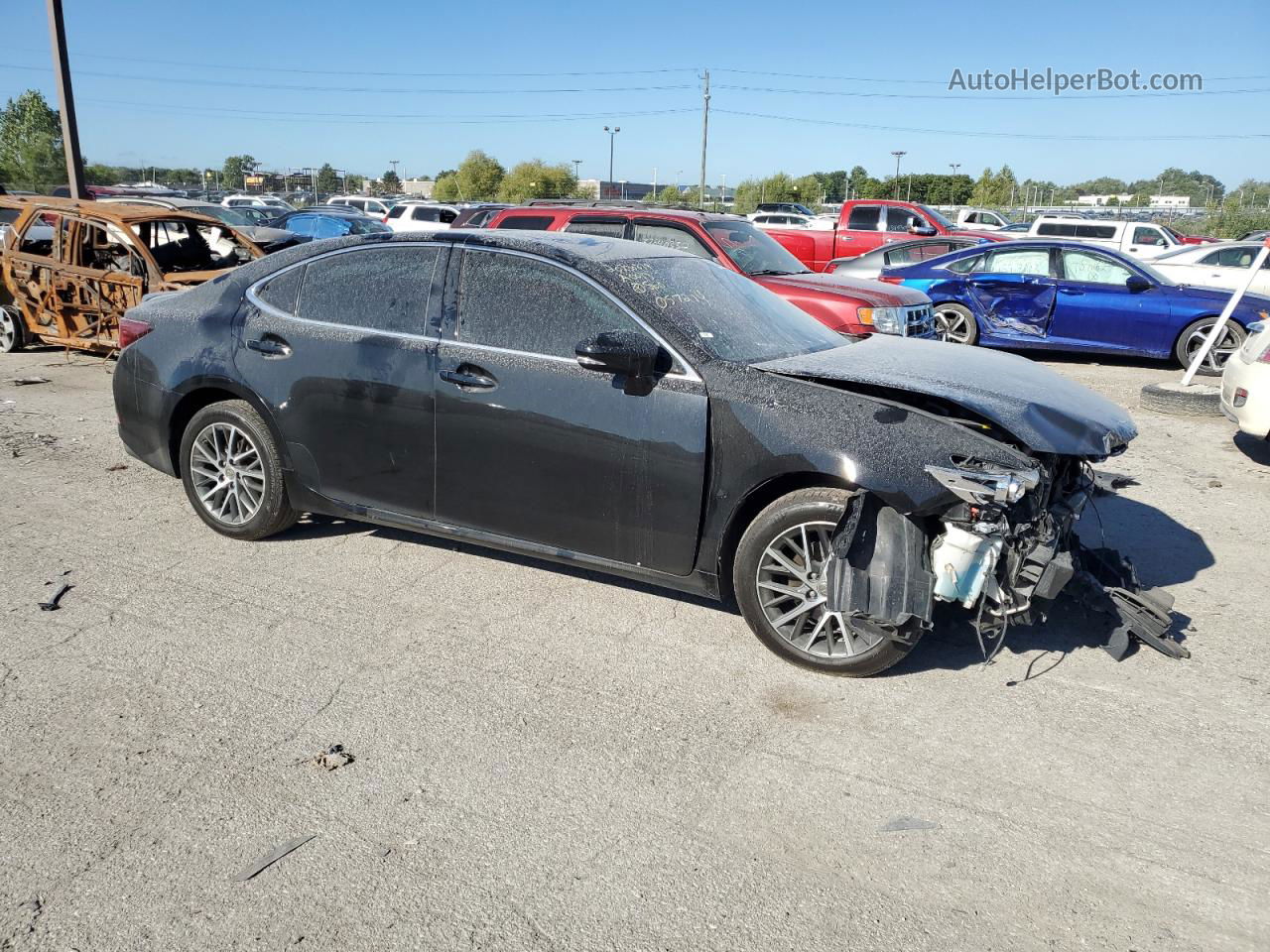 2017 Lexus Es 350 Black vin: 58ABK1GGXHU057214