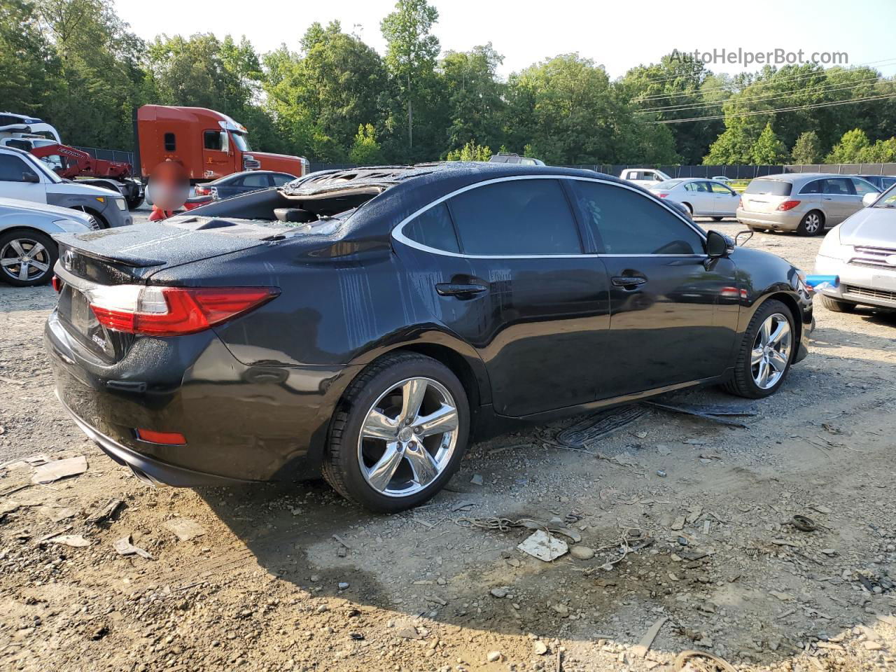 2018 Lexus Es 350 Black vin: 58ABK1GGXJU080272