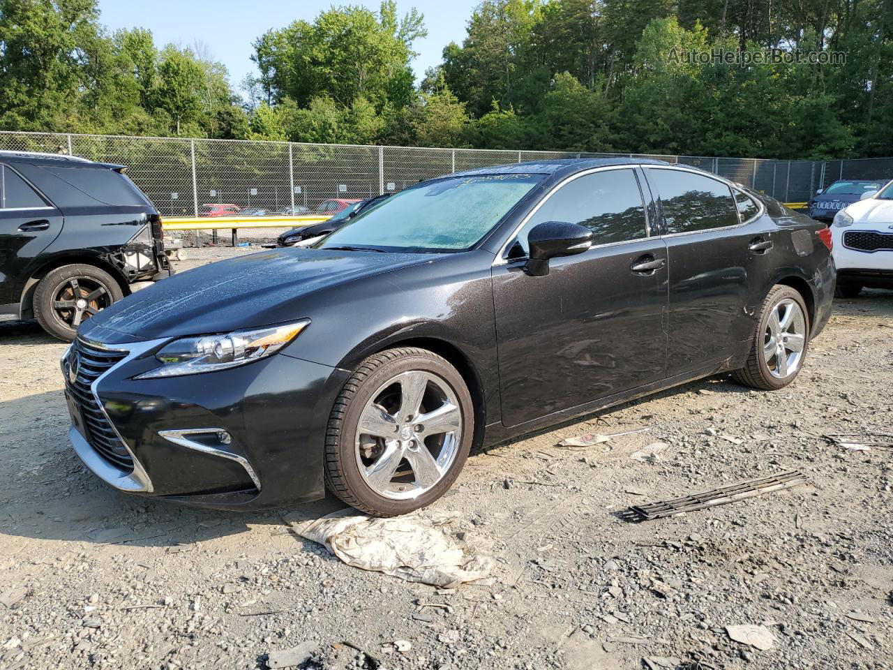 2018 Lexus Es 350 Black vin: 58ABK1GGXJU080272