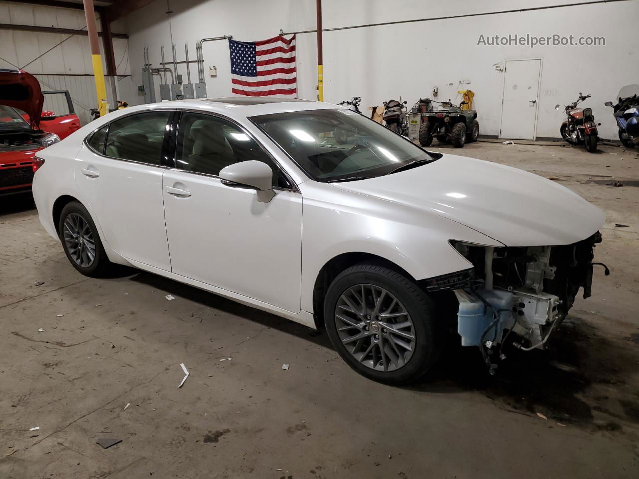 2018 Lexus Es 350 White vin: 58ABK1GGXJU081213