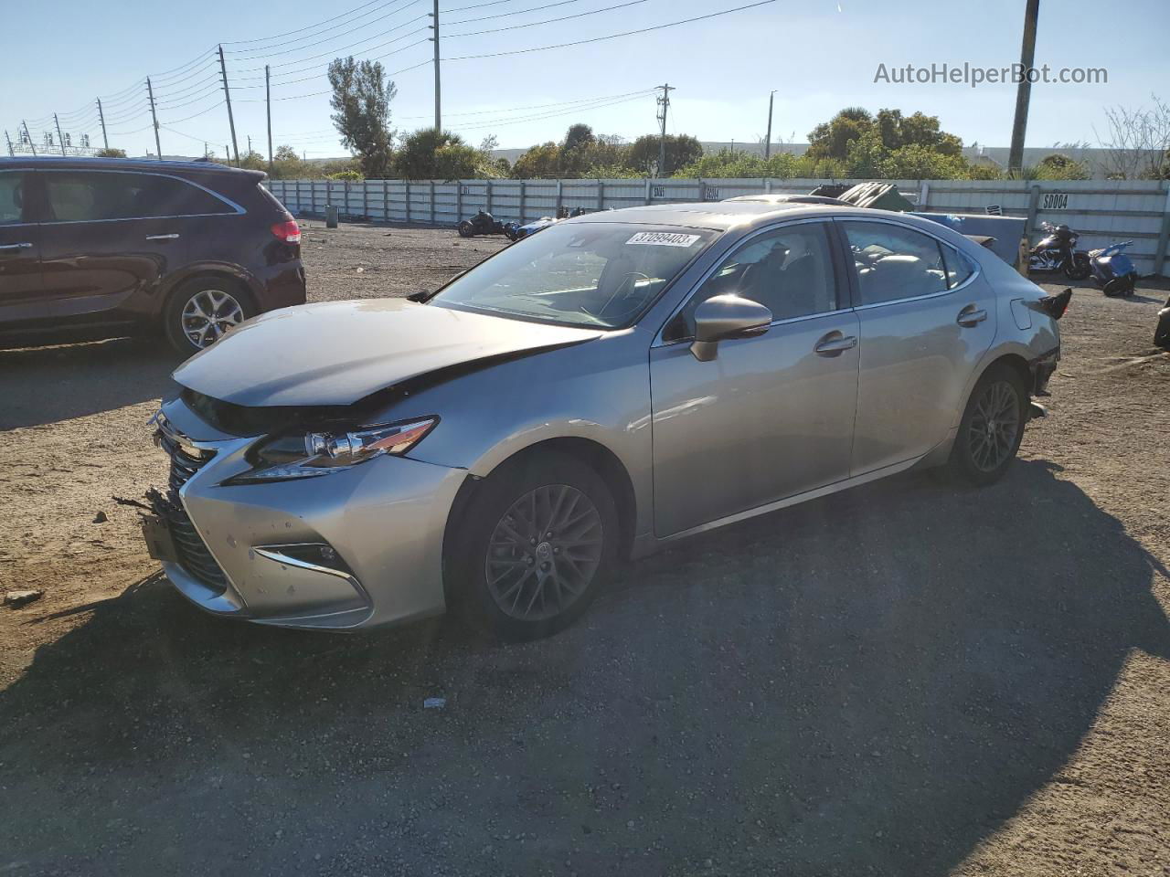 2018 Lexus Es 350 Silver vin: 58ABK1GGXJU095127