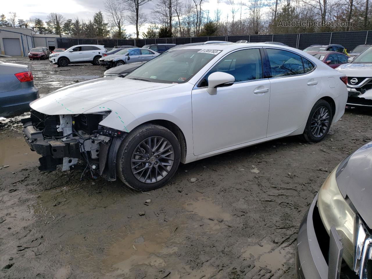 2018 Lexus Es 350 White vin: 58ABK1GGXJU099047