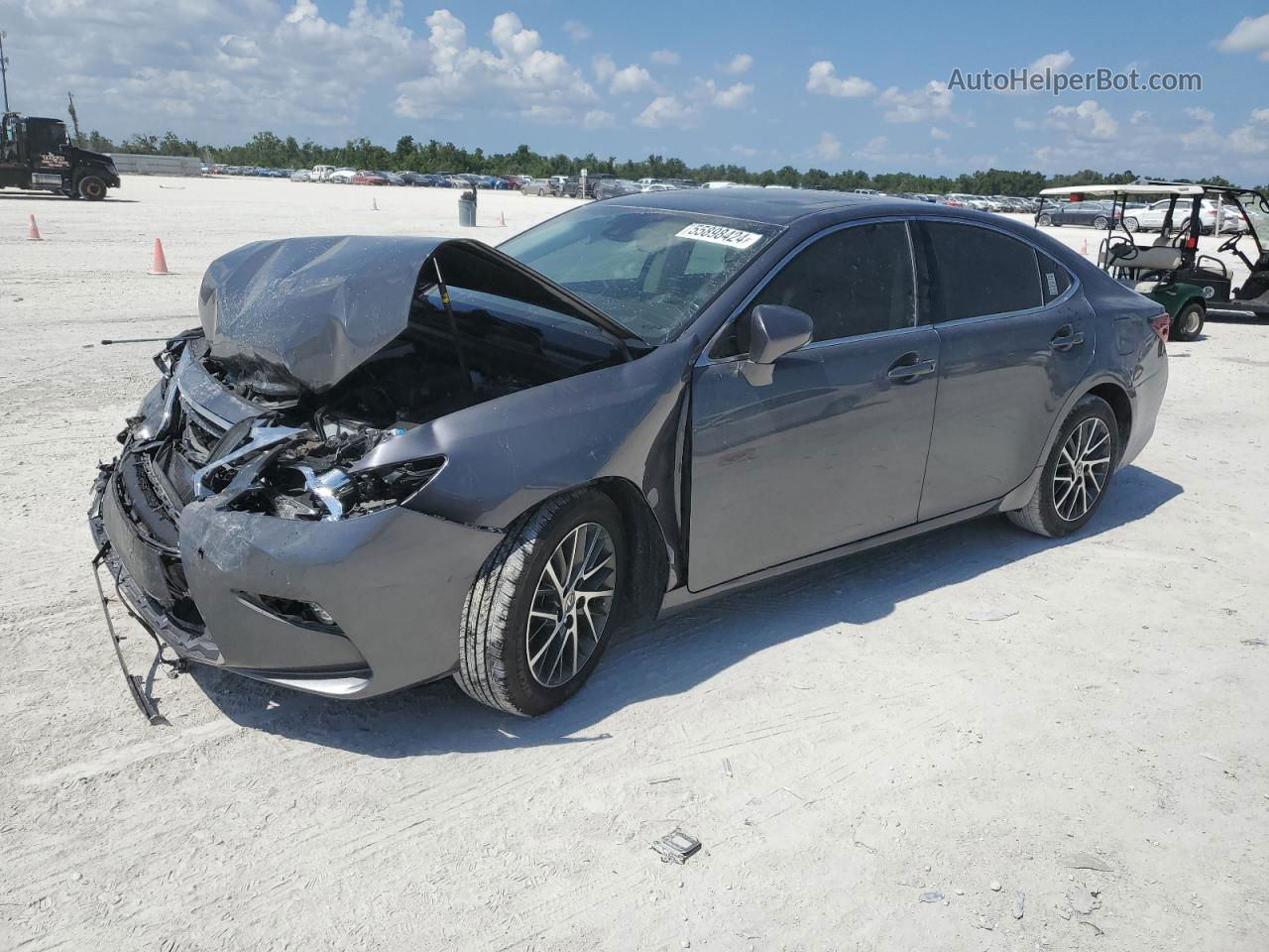 2018 Lexus Es 350 Gray vin: 58ABK1GGXJU101976