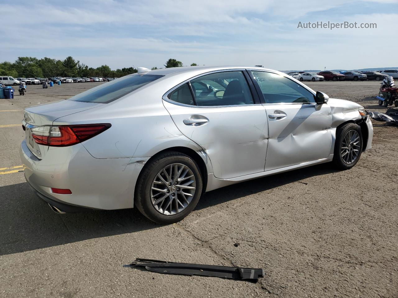 2018 Lexus Es 350 Silver vin: 58ABK1GGXJU102707