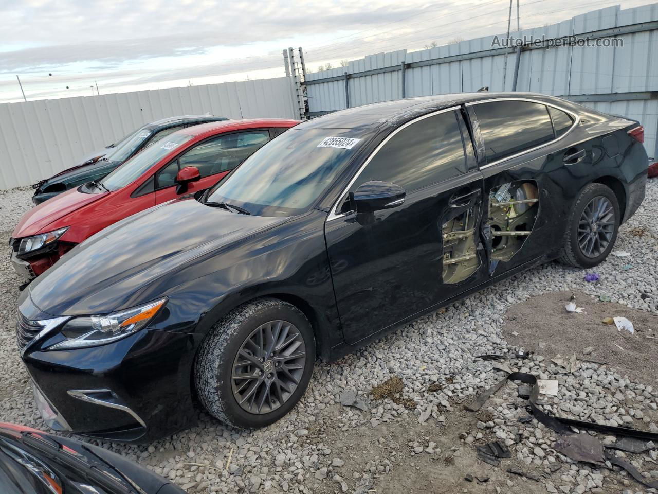 2018 Lexus Es 350 Black vin: 58ABK1GGXJU110869