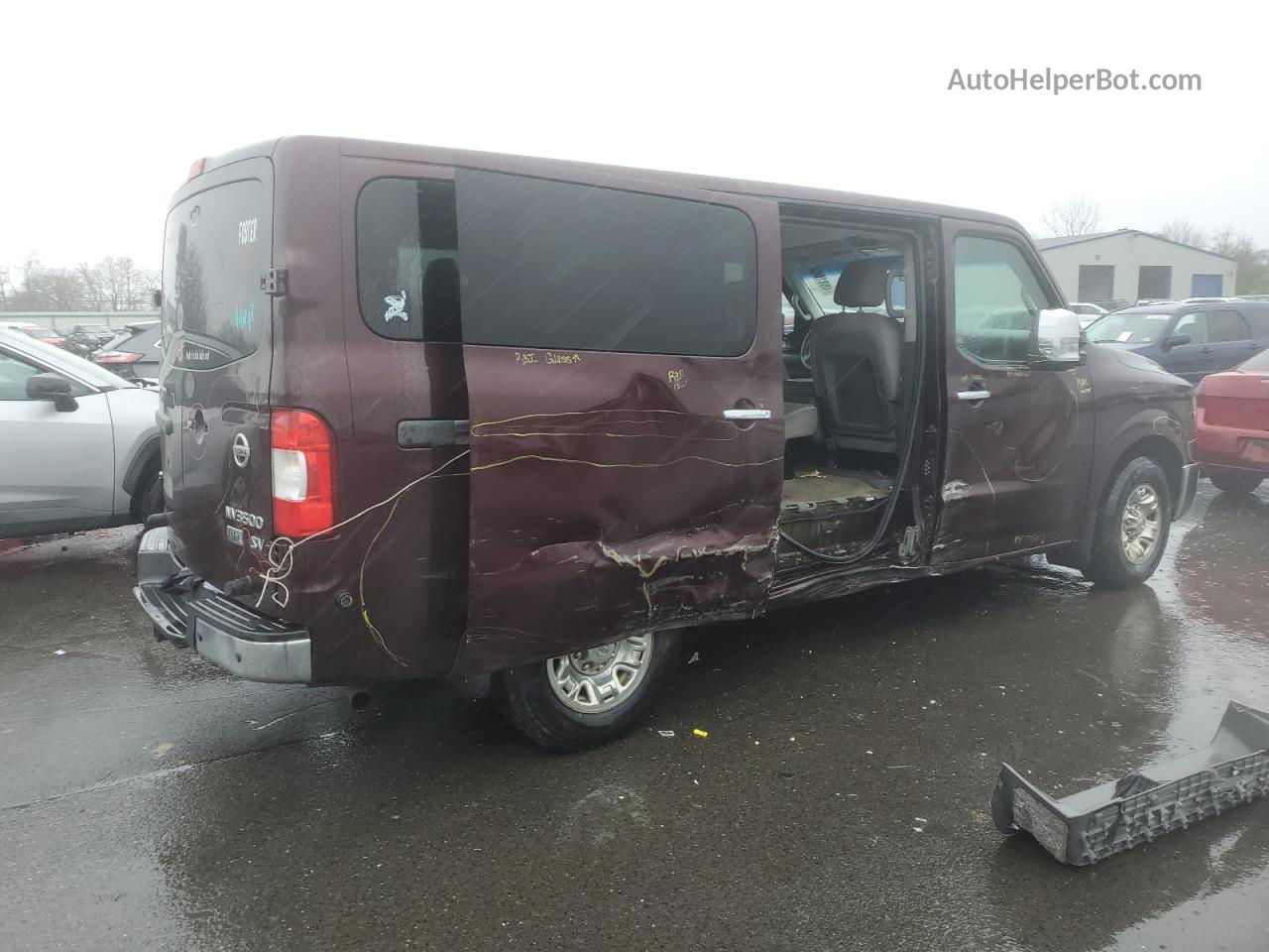 2013 Nissan Nv 3500 S Burgundy vin: 5BZAF0AA9DN200099