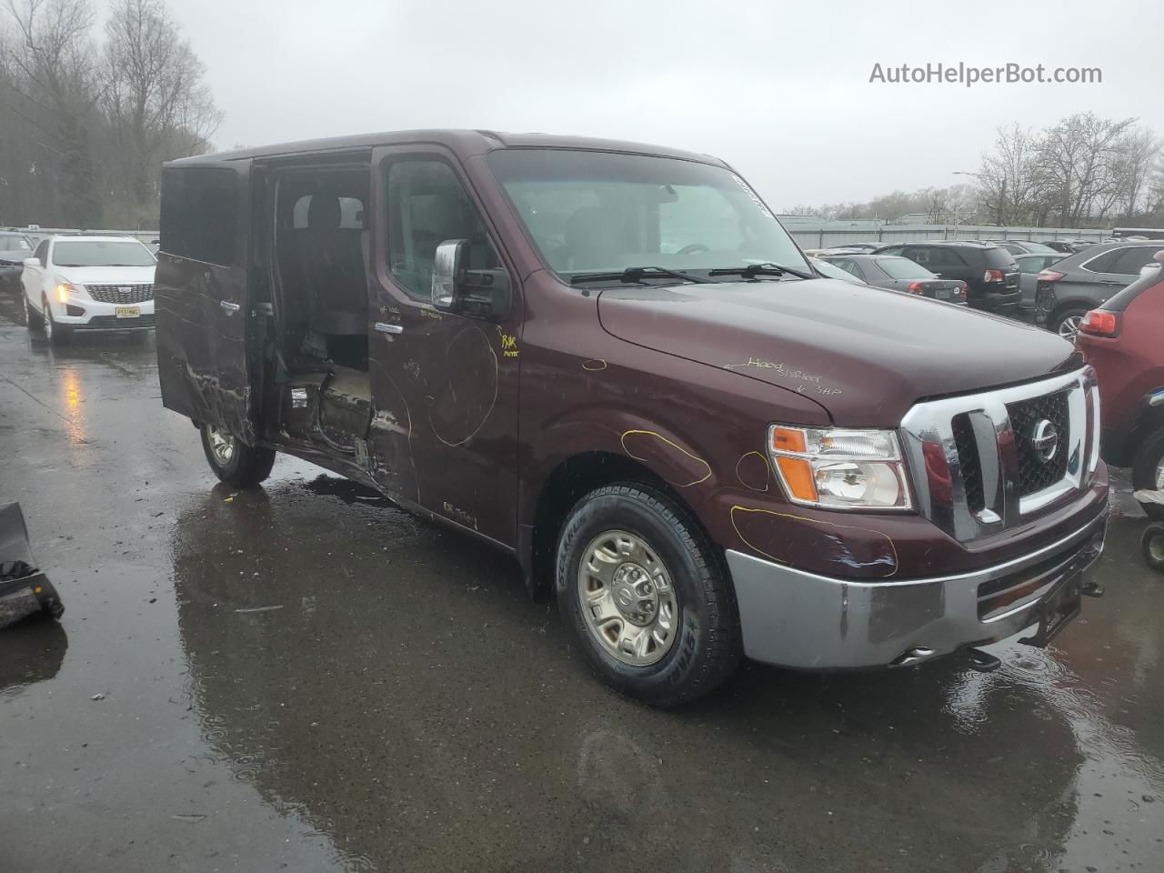 2013 Nissan Nv 3500 S Burgundy vin: 5BZAF0AA9DN200099