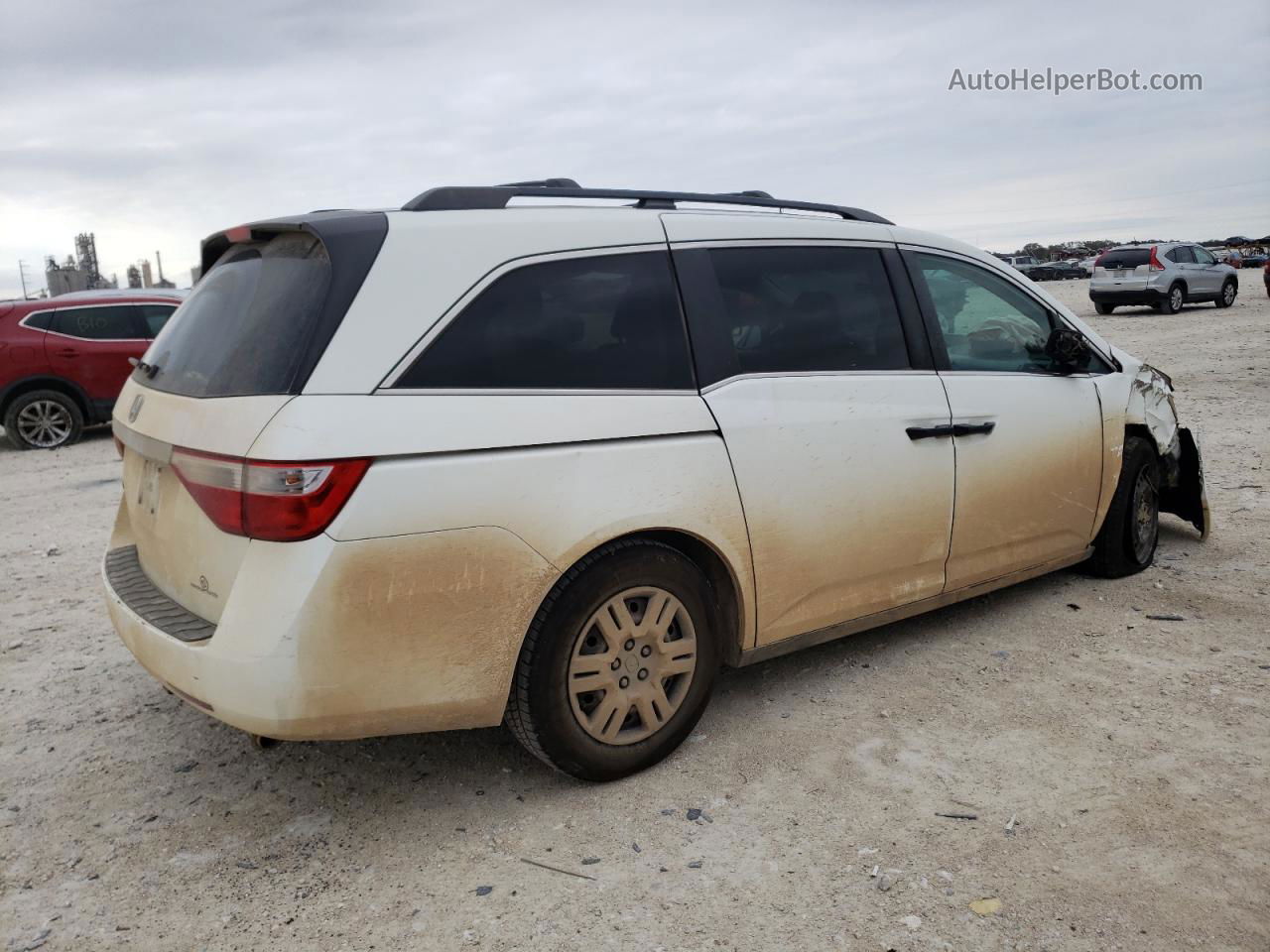 2013 Honda Odyssey Lx White vin: 5FNRL5H23DB071914