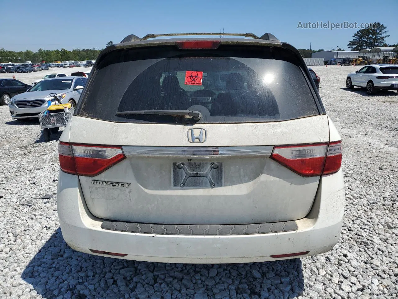 2013 Honda Odyssey Lx White vin: 5FNRL5H23DB091502