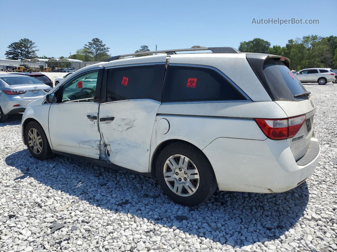 2013 Honda Odyssey Lx White vin: 5FNRL5H23DB091502