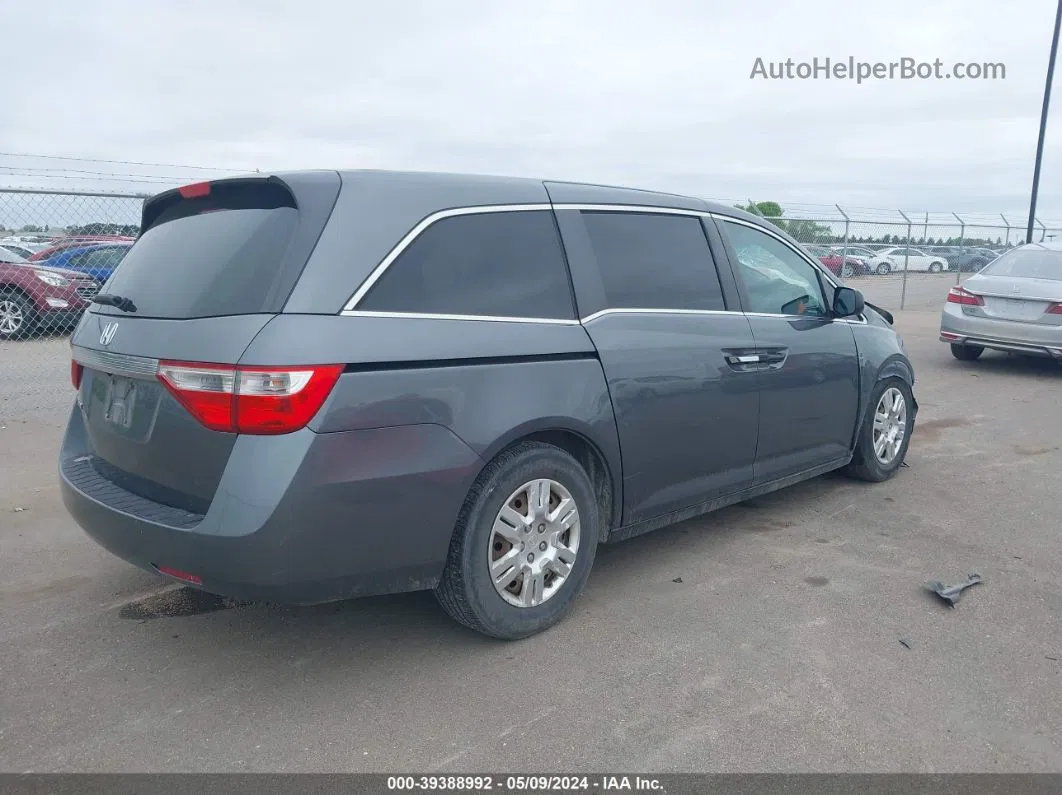 2013 Honda Odyssey Lx Gray vin: 5FNRL5H24DB002617