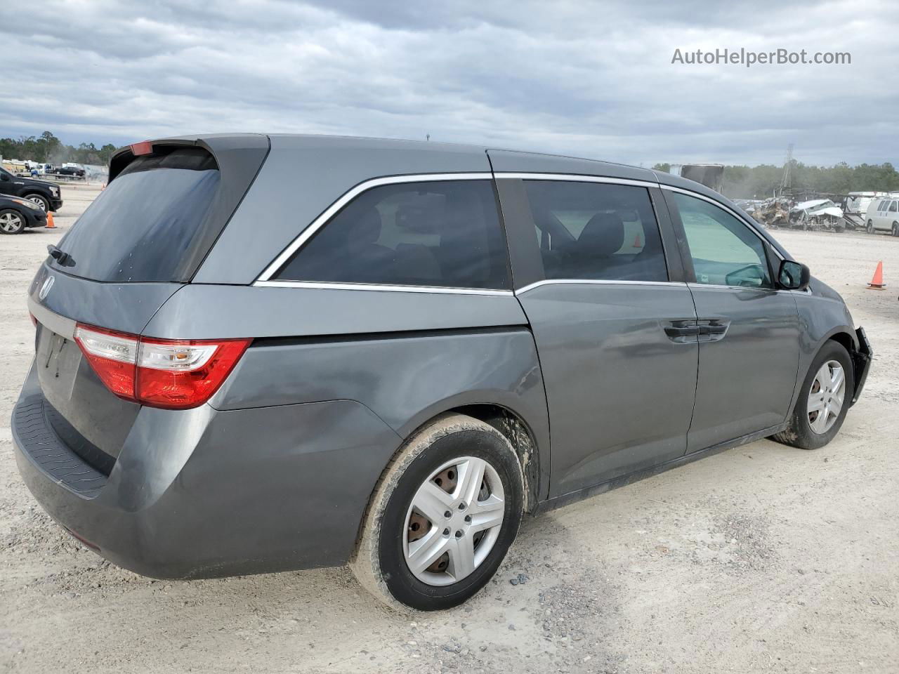 2013 Honda Odyssey Lx Gray vin: 5FNRL5H24DB037805