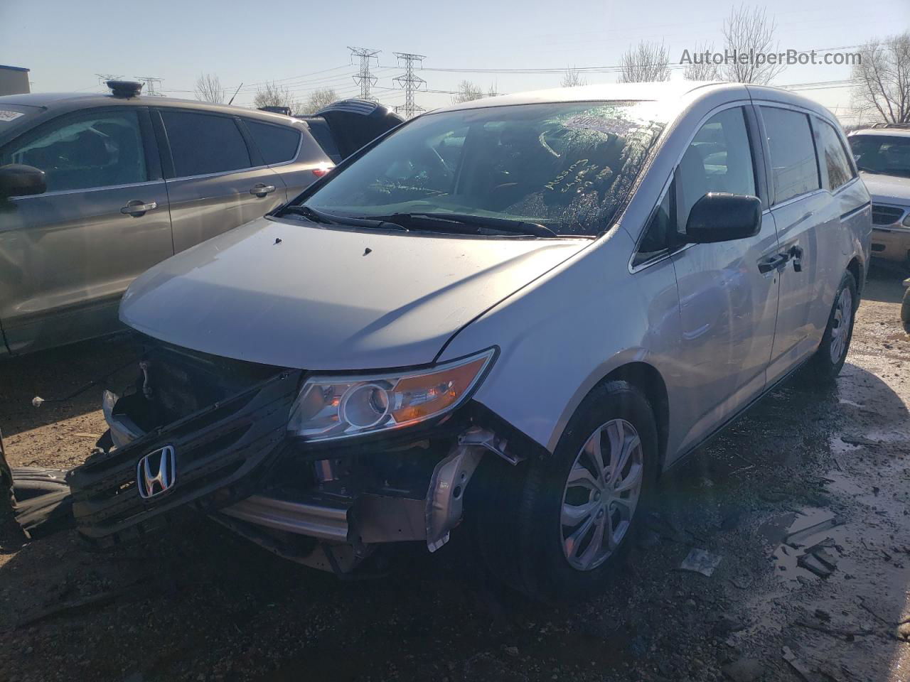 2013 Honda Odyssey Lx Silver vin: 5FNRL5H24DB085482