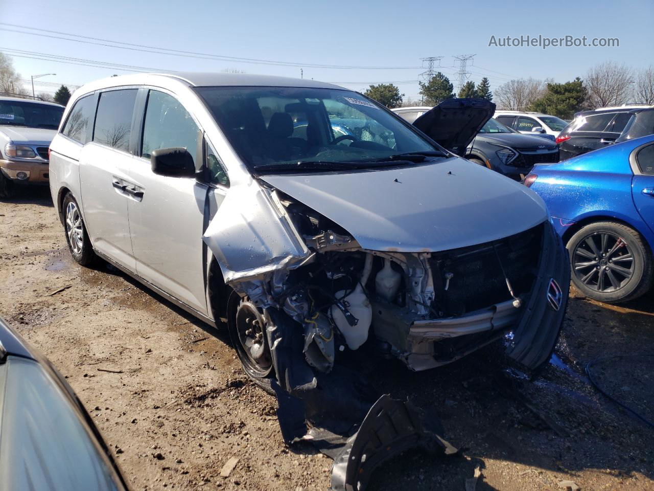 2013 Honda Odyssey Lx Silver vin: 5FNRL5H24DB085482