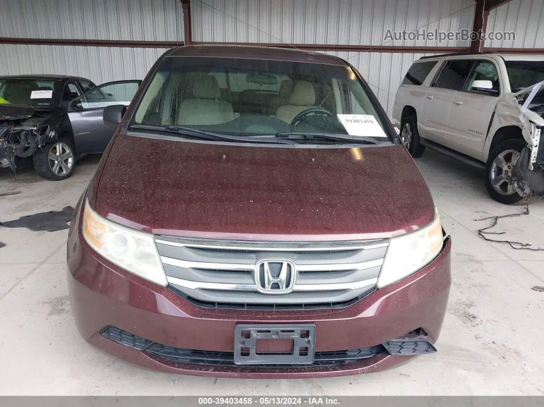 2013 Honda Odyssey Lx Burgundy vin: 5FNRL5H25DB004814