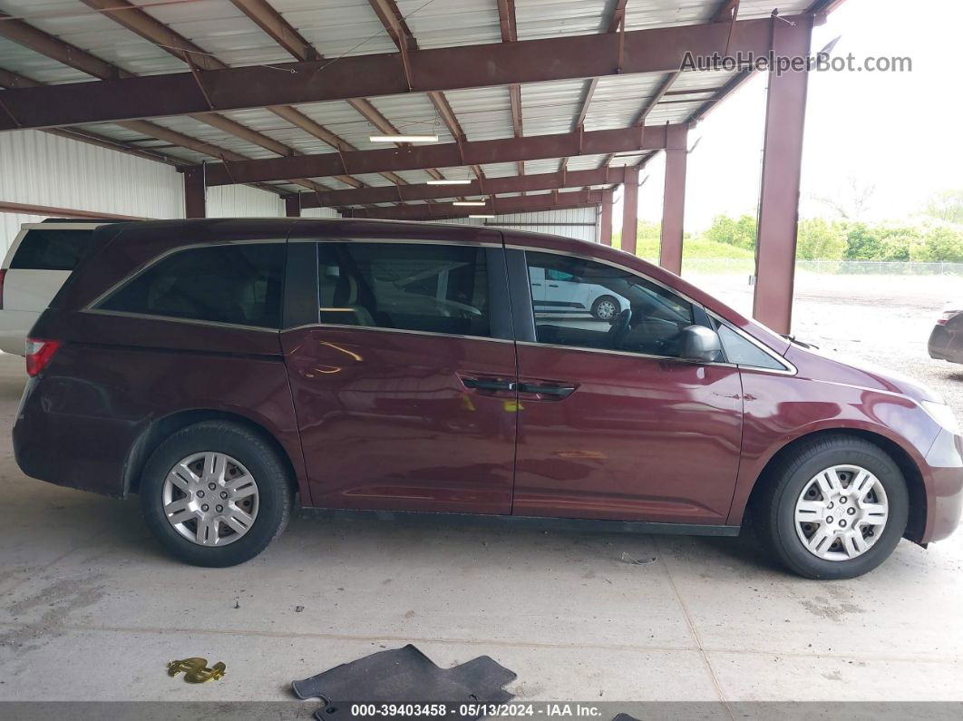 2013 Honda Odyssey Lx Burgundy vin: 5FNRL5H25DB004814