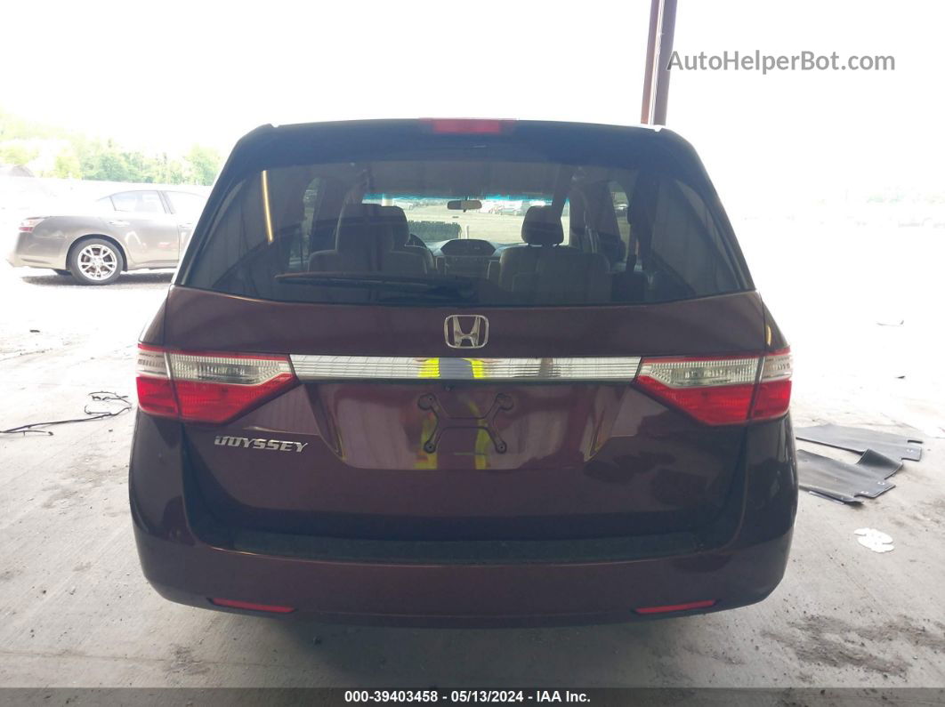 2013 Honda Odyssey Lx Burgundy vin: 5FNRL5H25DB004814