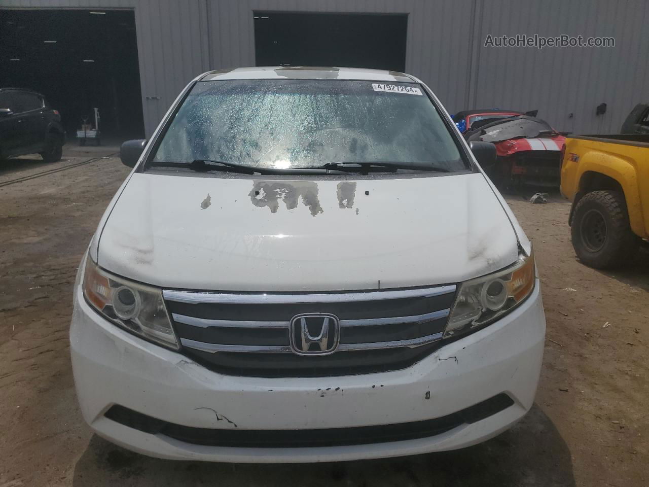 2013 Honda Odyssey Lx White vin: 5FNRL5H25DB071932