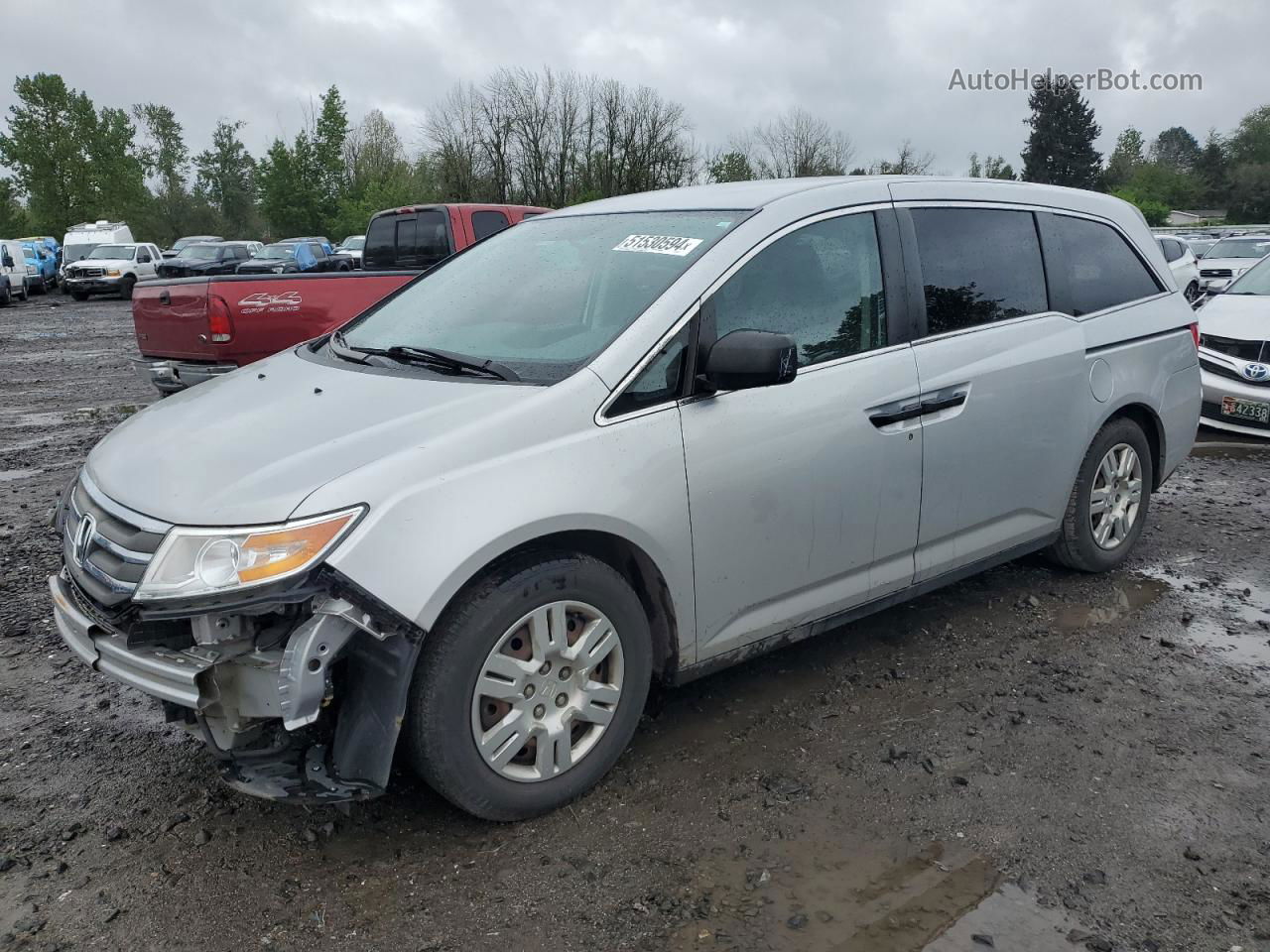 2013 Honda Odyssey Lx Silver vin: 5FNRL5H26DB072894