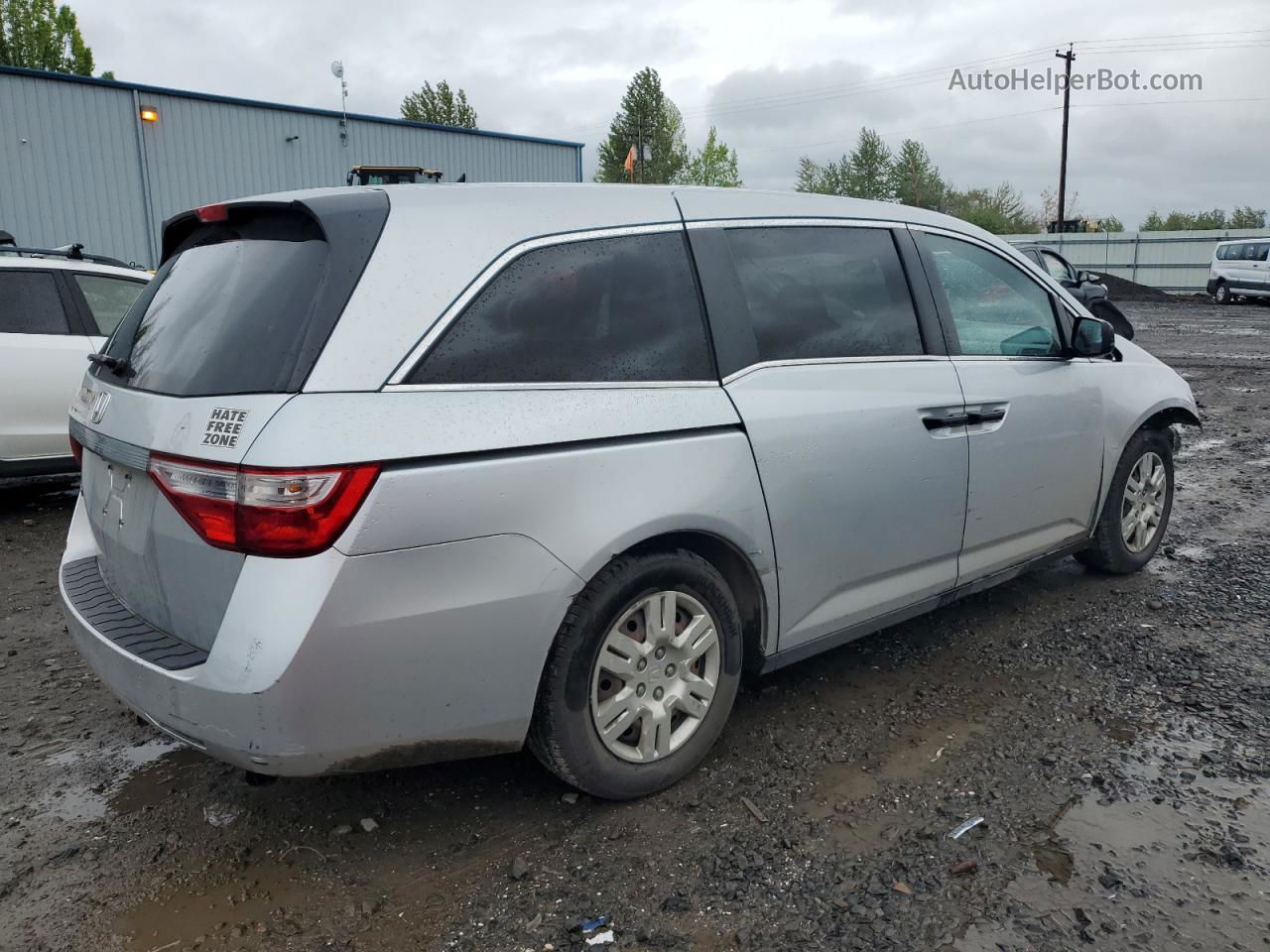 2013 Honda Odyssey Lx Silver vin: 5FNRL5H26DB072894