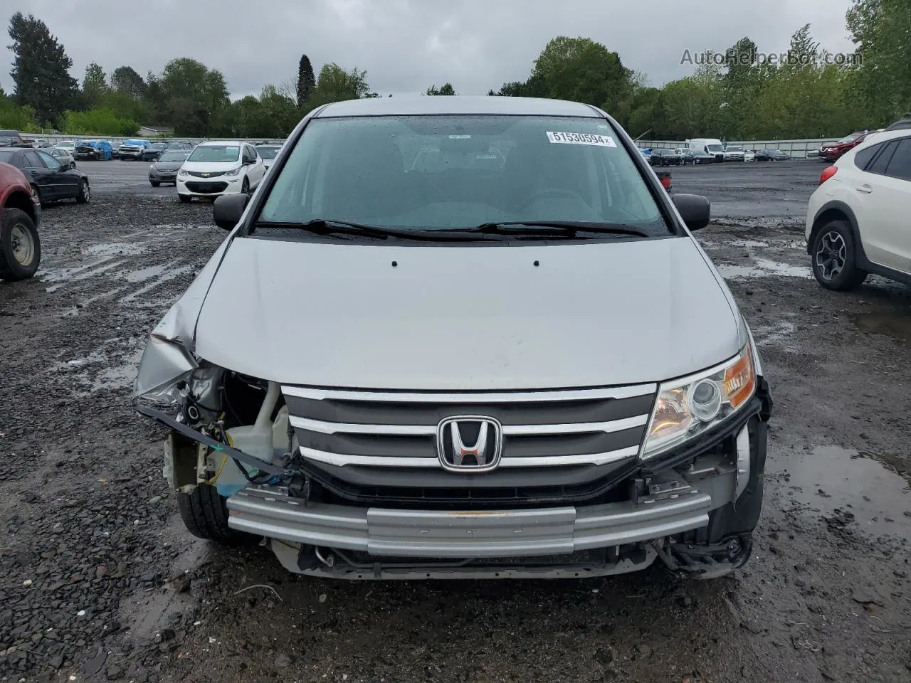 2013 Honda Odyssey Lx Серебряный vin: 5FNRL5H26DB072894