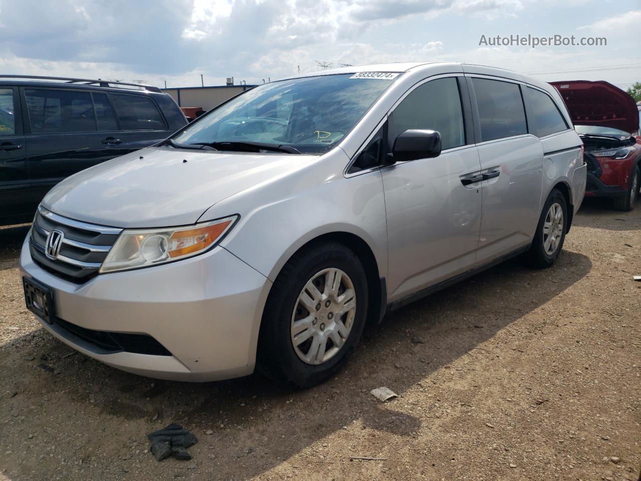 2013 Honda Odyssey Lx Silver vin: 5FNRL5H28DB071326