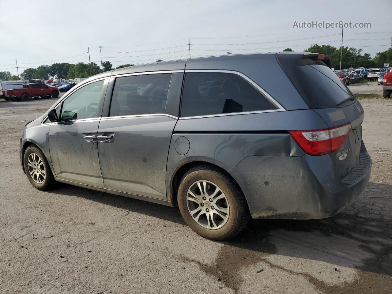 2013 Honda Odyssey Ex Gray vin: 5FNRL5H40DB032781