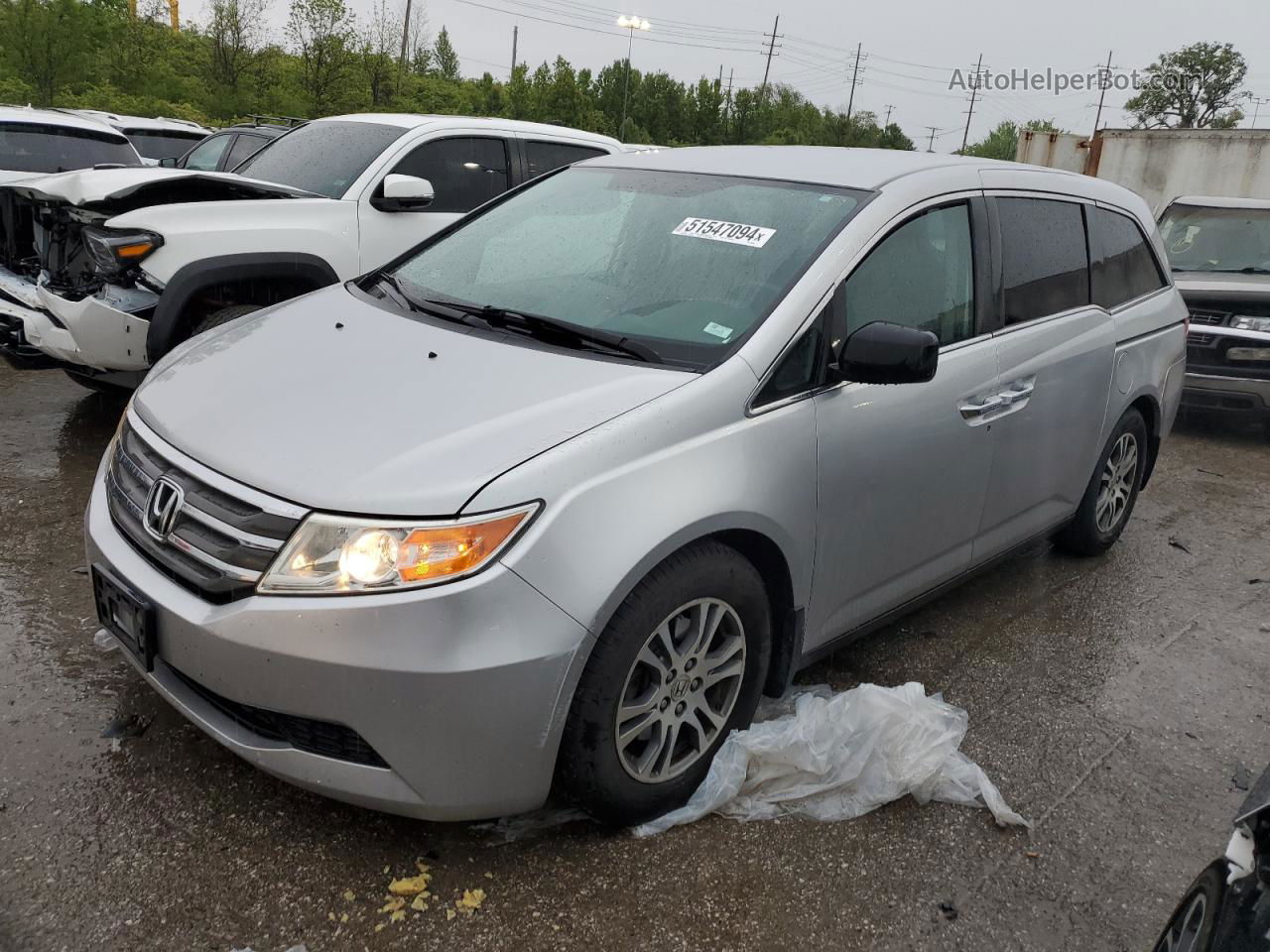 2013 Honda Odyssey Ex Серебряный vin: 5FNRL5H41DB070987