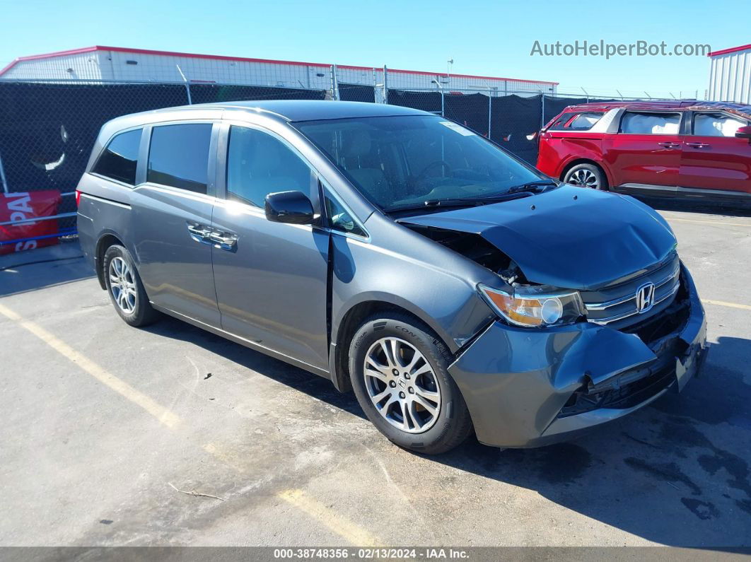 2013 Honda Odyssey Ex Gray vin: 5FNRL5H42DB009289