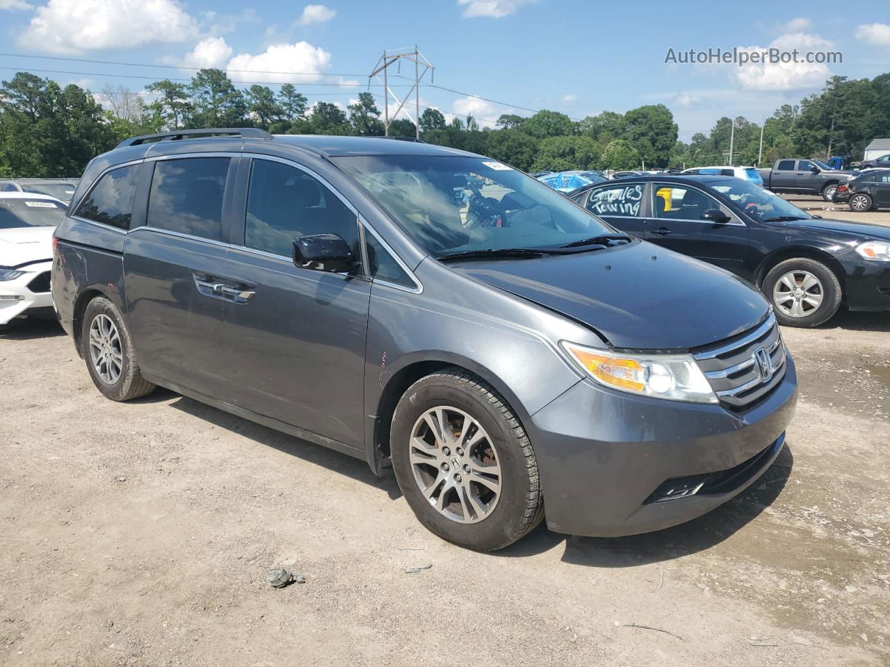 2013 Honda Odyssey Ex Серый vin: 5FNRL5H42DB044317