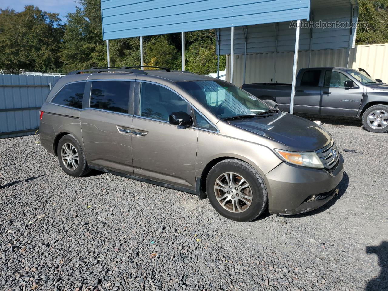 2013 Honda Odyssey Ex Beige vin: 5FNRL5H42DB058508