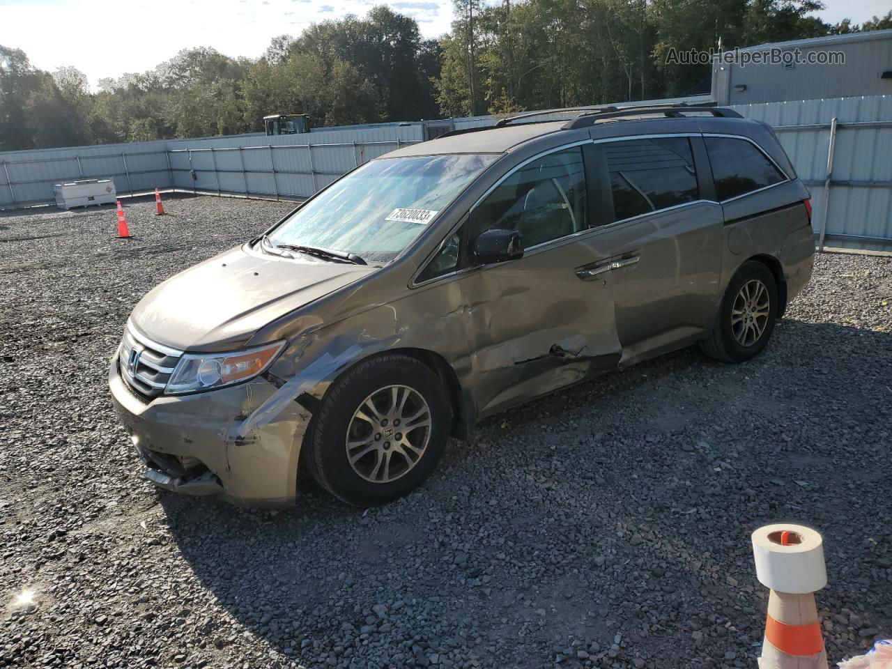 2013 Honda Odyssey Ex Beige vin: 5FNRL5H42DB058508