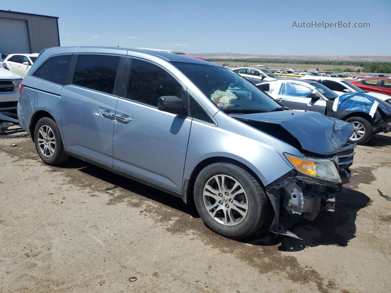 2013 Honda Odyssey Ex Blue vin: 5FNRL5H42DB075678