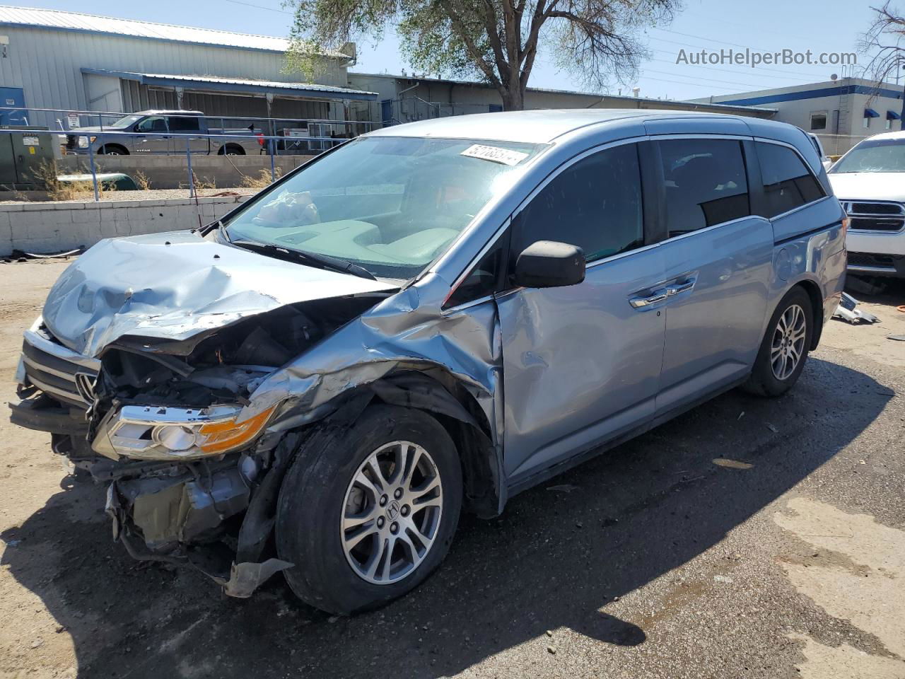 2013 Honda Odyssey Ex Blue vin: 5FNRL5H42DB075678