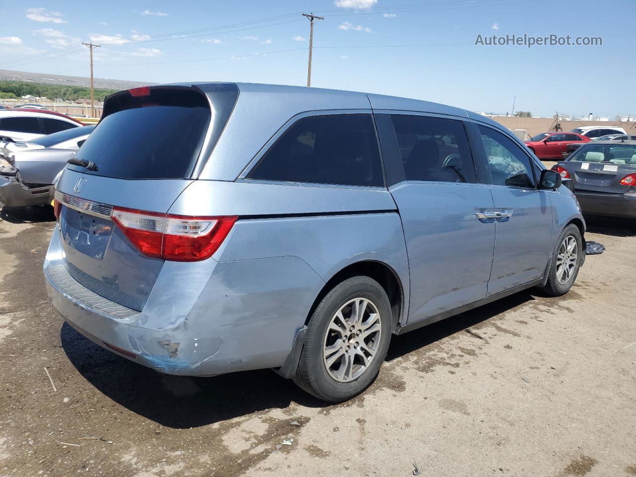 2013 Honda Odyssey Ex Blue vin: 5FNRL5H42DB075678