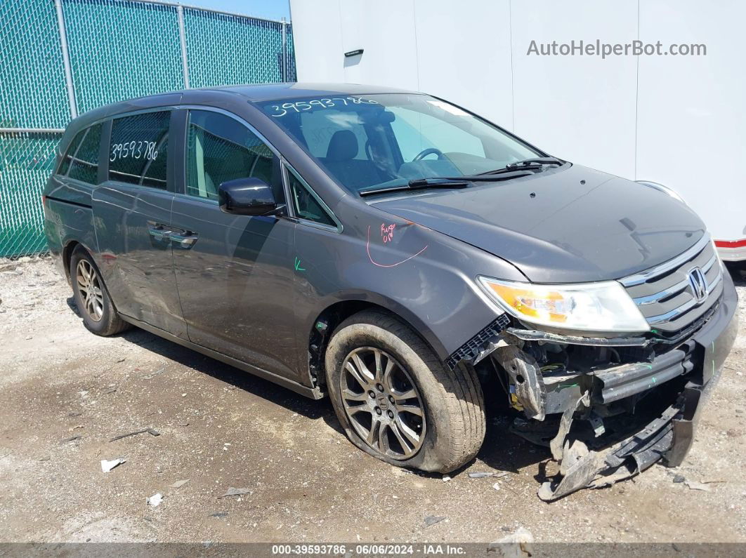 2013 Honda Odyssey Ex Gray vin: 5FNRL5H42DB091802