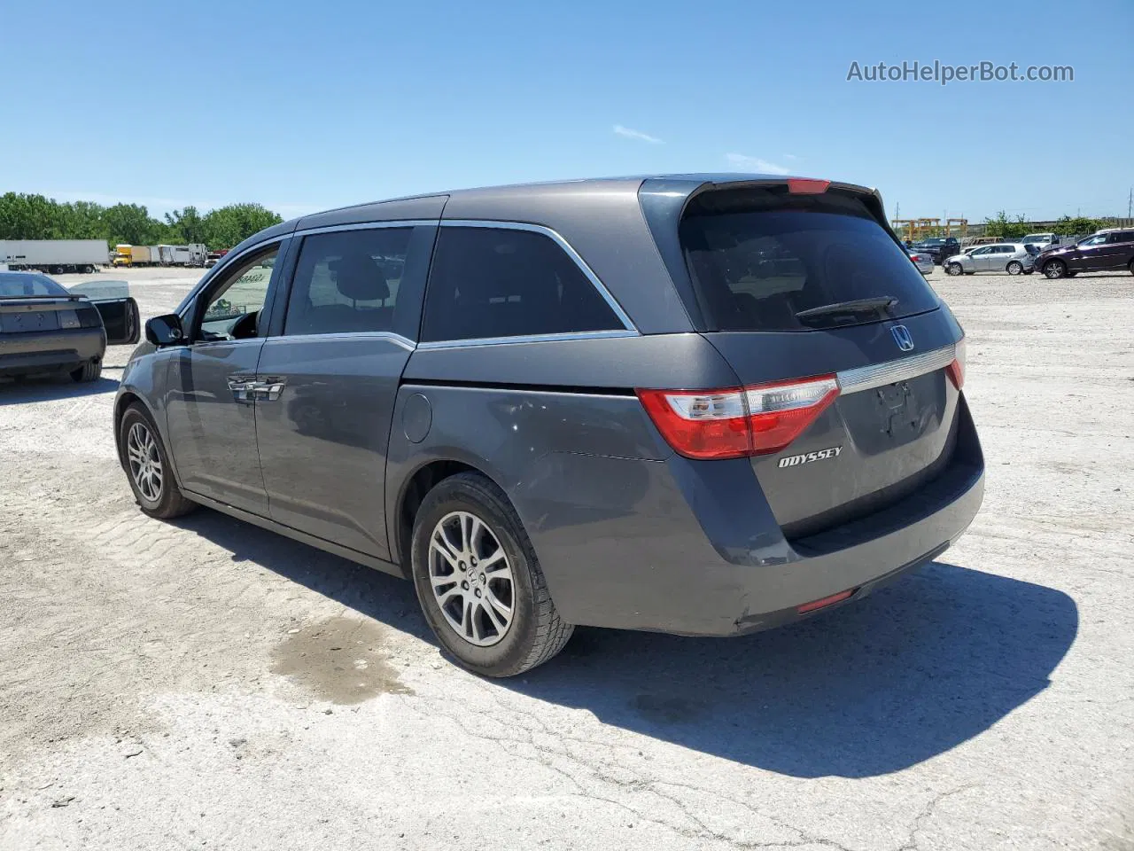 2013 Honda Odyssey Ex Gray vin: 5FNRL5H43DB090805