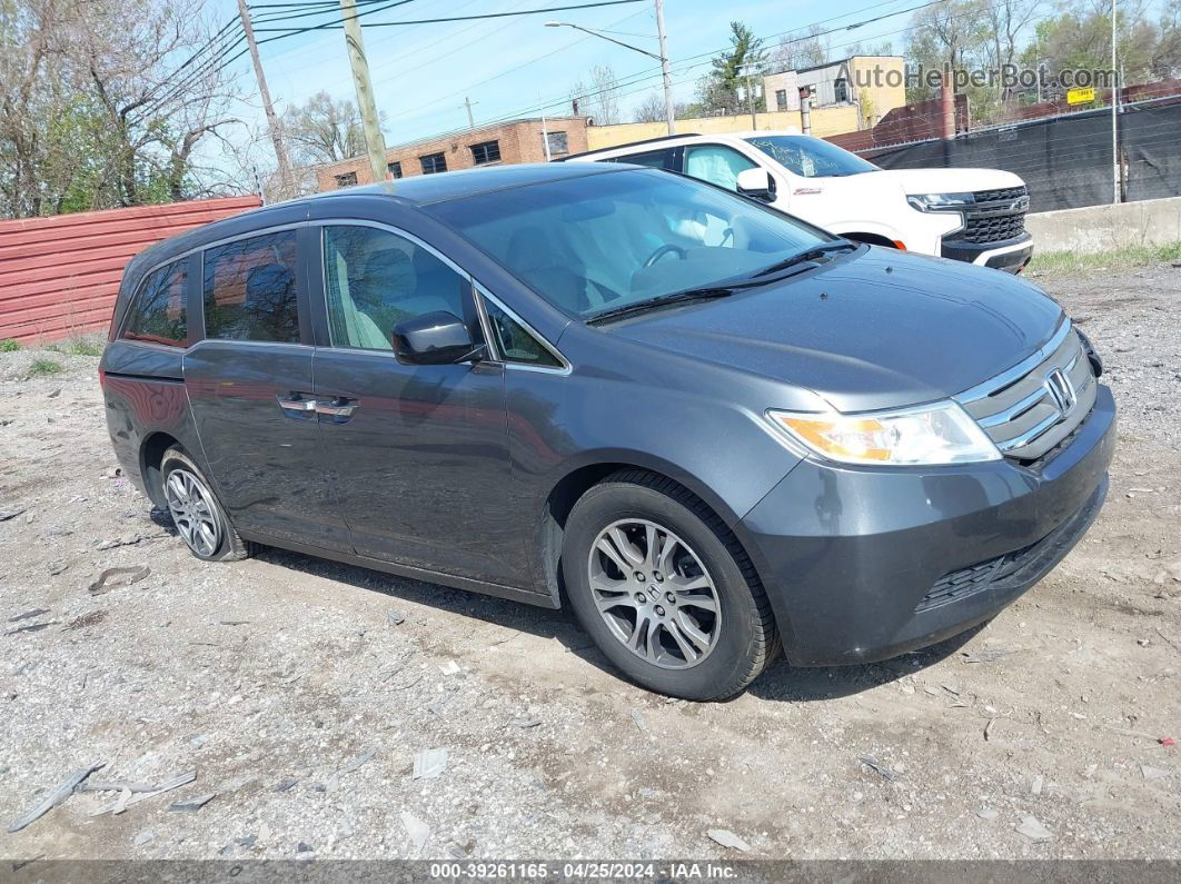 2013 Honda Odyssey Ex Gray vin: 5FNRL5H44DB009519