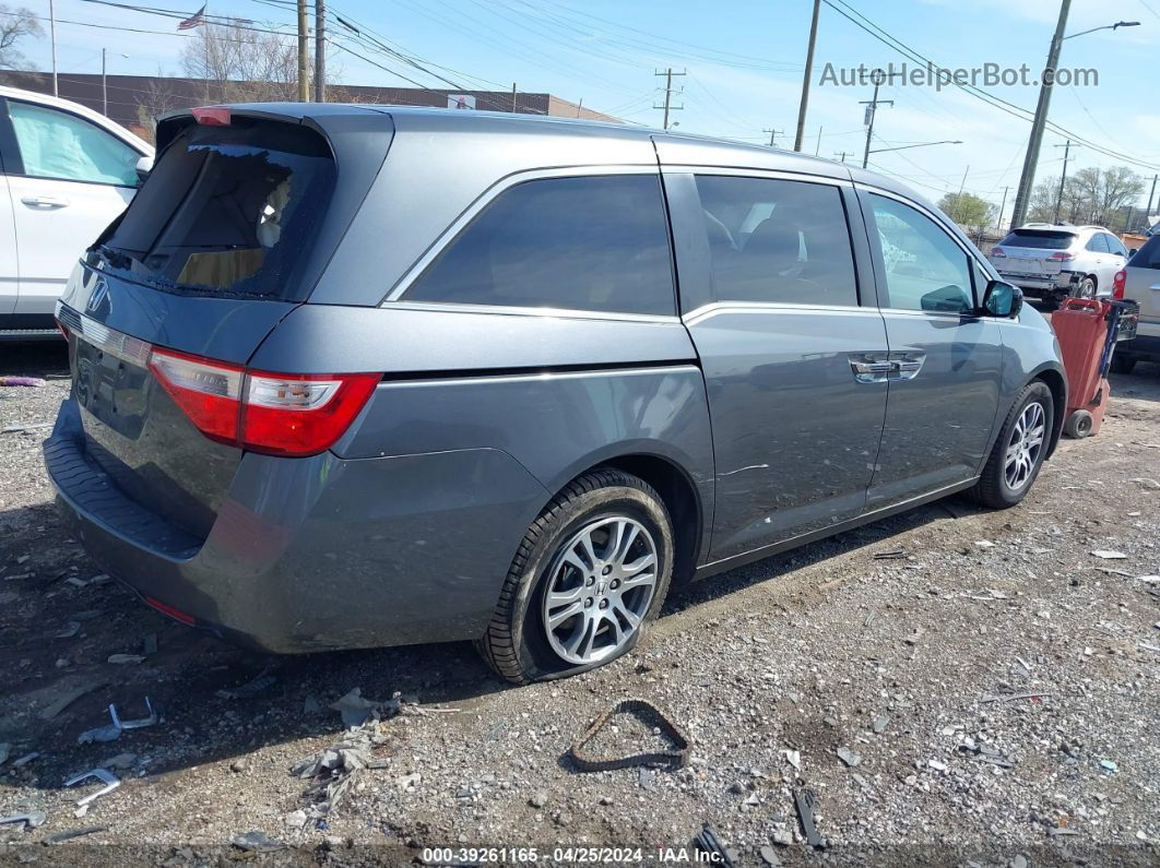 2013 Honda Odyssey Ex Gray vin: 5FNRL5H44DB009519