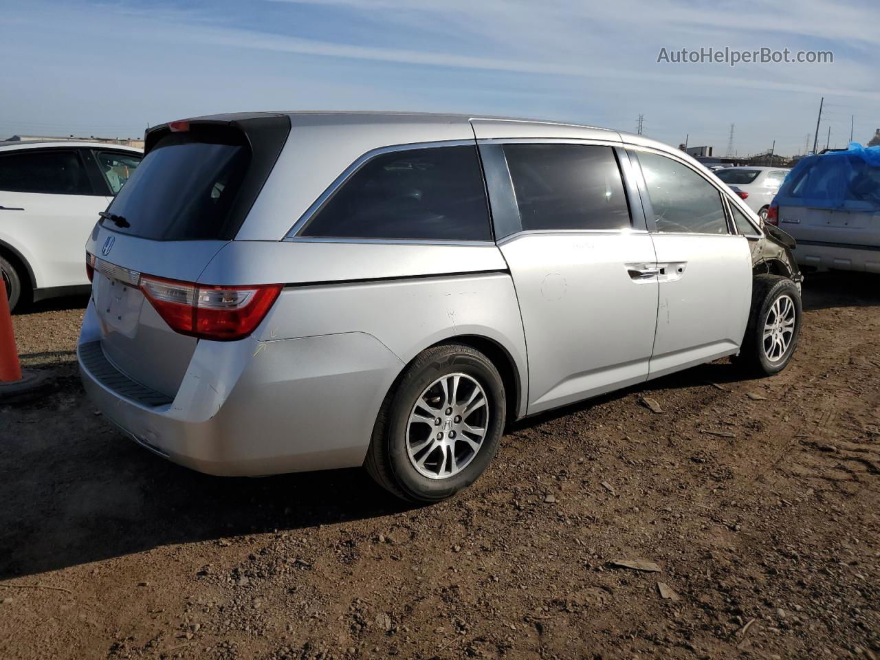 2013 Honda Odyssey Ex Gray vin: 5FNRL5H44DB013859