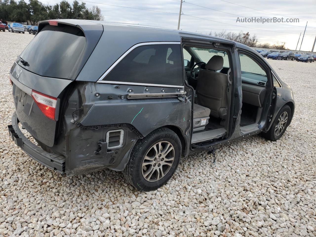 2013 Honda Odyssey Ex Gray vin: 5FNRL5H44DB051267