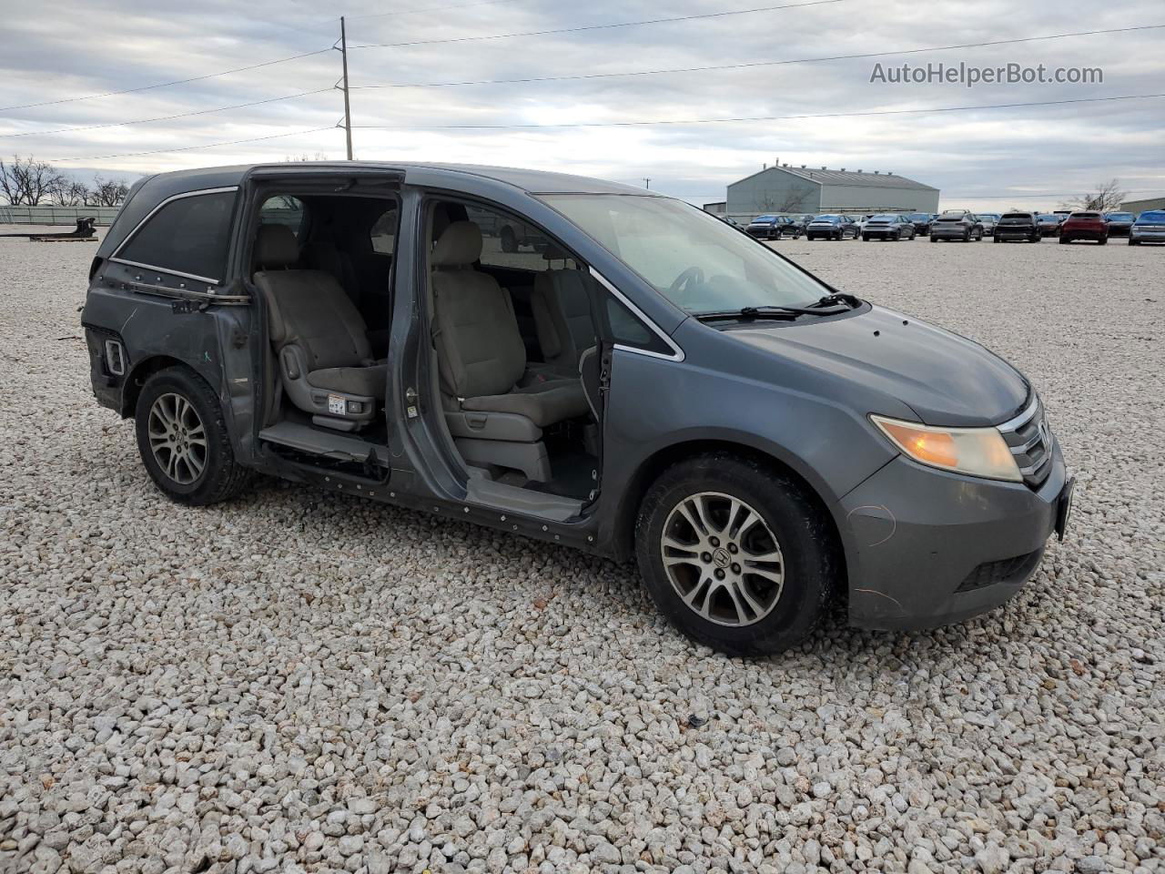 2013 Honda Odyssey Ex Gray vin: 5FNRL5H44DB051267